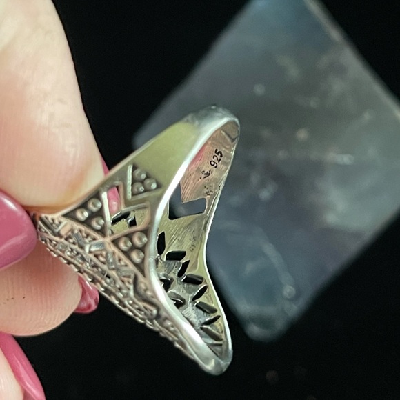 Sterling Silver Handcarved Mandala Ring - Picture 5 of 5